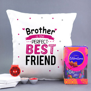 Kids Rakhi with Best Friend Brother Pillow Combo - Send Rakhi to Gurgaon