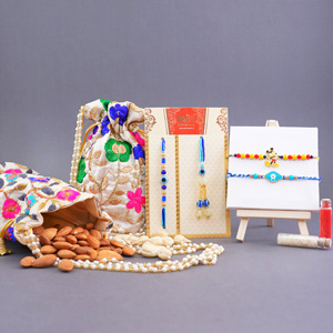 Family Rakhi Set with Dry Fruits Gift Hamper - Send Rakhi to Jaipur