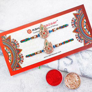 Set of 2 Auspicious Krishna Rakhis - Set of 2 Rakhis