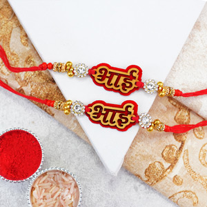 Set of 2 Designer Bhai Rakhis - Set of 2 Rakhis