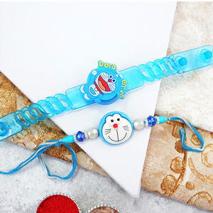 2 Cute Doraemon Rakhis for Kids - Set of 2 Rakhis