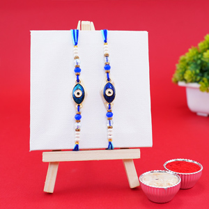 2 Exquisite Evil Eye Rakhis - Set of 2 Rakhis
