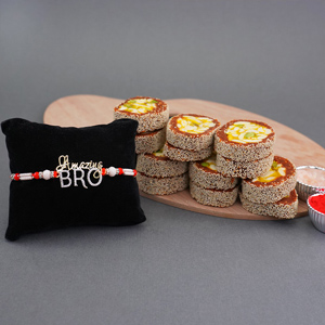AD Amazing Bro Rakhi with Sweets Gift Pack - Rakhi with Sweets