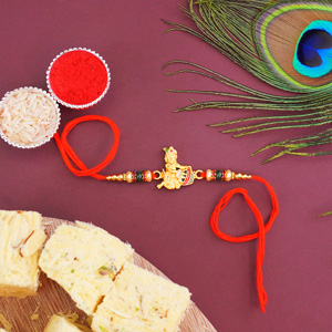 Laddoo Gopal Kids Rakhi with Haldiram Soan Papdi - Rakhi with Sweets