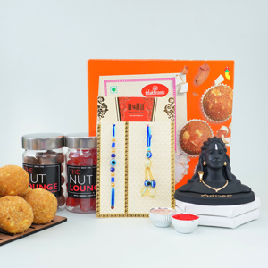 Good Luck Brother Rakhi N Lumba Rakhi with Sweets Gift Hamper - Lumba Rakhi Online
