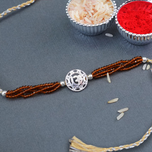 Om Sterling Silver Rakhi - Send Rakhi to Noida
