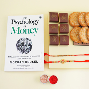 Beaded Rakhi N Golden Rakhi with Cookies Gift Pack - Send Rakhi to Gurgaon