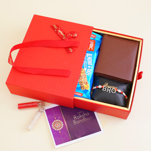 AD Bro Rakhi with Wallet Gift Hamper - Send Rakhi to Gurgaon