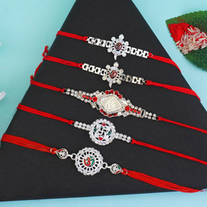 Beautiful Rakhis Set of Five for Brothers