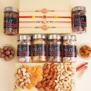 Four Rakhis with Dry Fruits for Brothers - Rakhi Gift Ideas