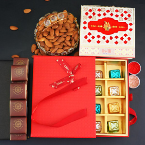 Radha Krishna Rakhi with Chocolates Gift Hamper - Send Rakhi to Gurgaon