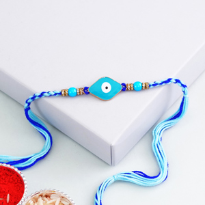 Bluish Evil Eye Unique Rakhi for bro - Rakhi for Brother