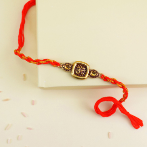 Sacred om Gold Rakhi for brother - Rakhi for Brother