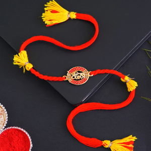 Elegant Golden Veera Rakhi - Rakhi for Brother