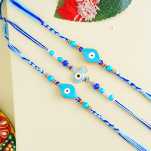 Designer Rakhis Set of Three for Brothers - Send Rakhi to Gurgaon