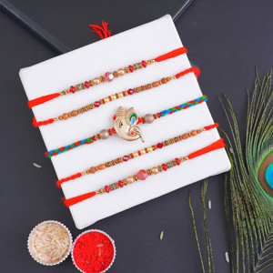 Colorful Rakhi Set of 5 - Send Rakhi to Noida