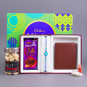 Blue Evil Eye Rakhi with Chocolates Combo - Send Rakhi to Noida