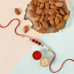 Sneh Pretty Beads Rakhi & Almonds
