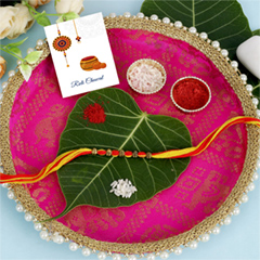 Mauli Rakhi with Puja Thali - Rakhi Thali to UK