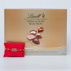 My Brother Rakhi with Lindt Swiss Luxury Chocolate - Rakhi Chocolates to UK