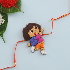 Dora The Explorer Cartoon Rakhi - Kids Rakhi to UK