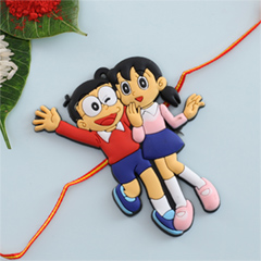 Nobita-Shizuka Kids Rakhi - Exclusive Rakhi to UK