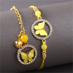 Sneh Butterfly Rakhi Set - Rakhi Cards to UAE