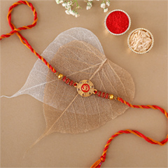 Sneh Traditional Om Rakhi to Dubai - Rakhi Cards to UAE