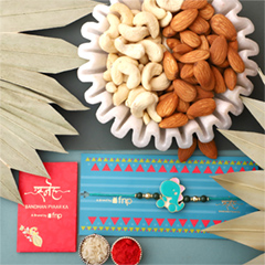 Sneh Lovely Dino Rakhi with Almonds and Cashew - Kids Rakhi to UAE