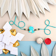 Sneh Lovely Dino Rakhi with Kaju Katli to Dubai - Kids Rakhi to UAE