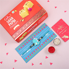 Sneh Lovely Dino Rakhi with 500 Soan Papdi - Rakhi Cards to UAE