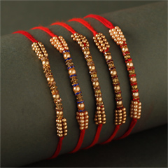 Sneh Colourful Pearl Rakhi Set to Dubai - Rakhi Sets to UAE