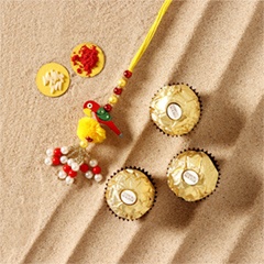 Parrot Lumba and 3 Ferrero Dubai - Rakhi Cards to UAE