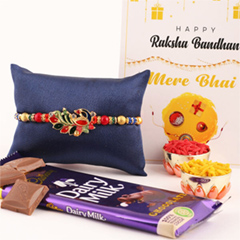 Elegant Peacock Rakhi and Cadbury - Exclusive Rakhi to USA