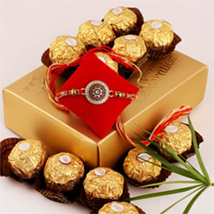 Classic Rakhi and Ferrero Rocher - Send Rakhi to New York