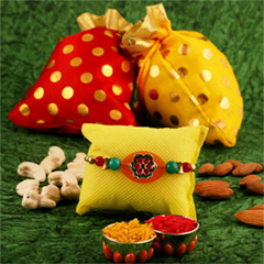 Pebble Rakhi with Nuts - Exclusive Rakhi to USA