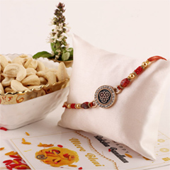 Three Flower Rakhi and Cashew - Rakhi and Dry Fruits to USA