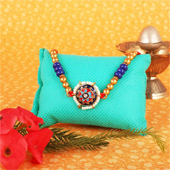 Colorful Moti and Stone Rakhi to USA - Exclusive Rakhi to USA