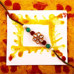 Simply Elegant Floral Rakhi to USA - Exclusive Rakhi to USA