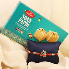 Charming Peacock Rakhi and Soan - Send Rakhi to New York
