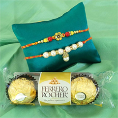 Spectacular Rakhi Set with Ferrero