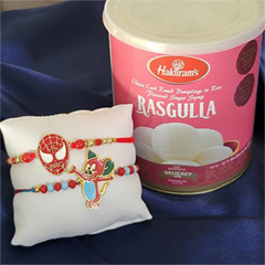 Spidey and Jerry with Rasgulla - Send Rakhi to New York