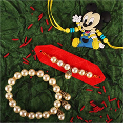Gorgeous Bhaiya Bhabhi Rakhi Family Set - Send Rakhi to New York