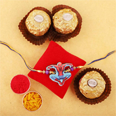 Spiderman Rakhi with Ferrero - Rakhi and Chocolates to USA