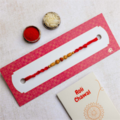 Wooden Beads  Rakhi - Rakhi Cards to Australia