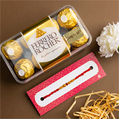 Rudraksh Rakhi With Ferrero Rocher - Exclusive Rakhi to Australia