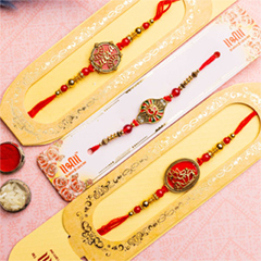 Veera, Om & Ganesha Set of 3 Rakhis - Rakhi Sets to Australia