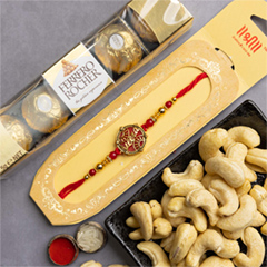 Veera Rakhi With Ferrero Rocher & Cashews - Rakhi Dry Fruits to Australia