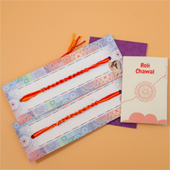 Handcrafted Dhaga Rakhi 2 - Rakhi Cards to Australia