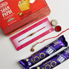 Best Jodi Rakhi with Soan Papdi and Dairy Milk - Bhaiya Bhabhi Rakhi to Australia